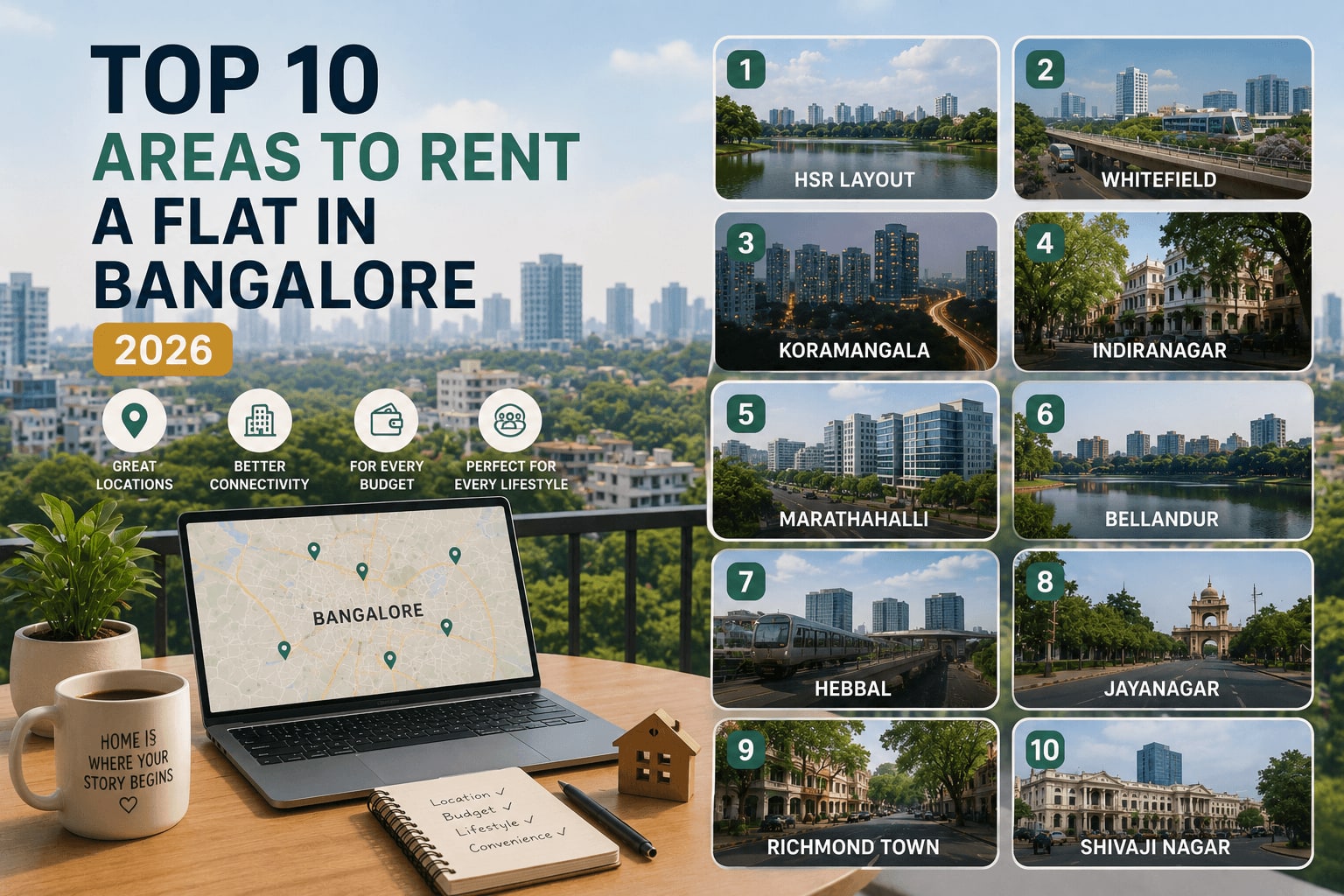 Top 10 Areas to Rent a Flat in Bangalore (2026)