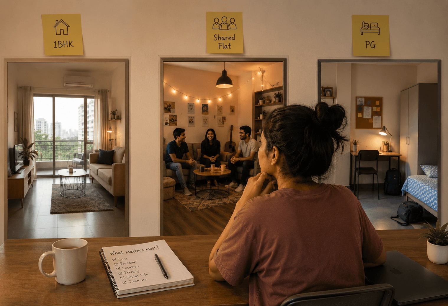 1BHK vs Shared Flat vs PG in Bangalore: Cost, Freedom, and Trade-offs